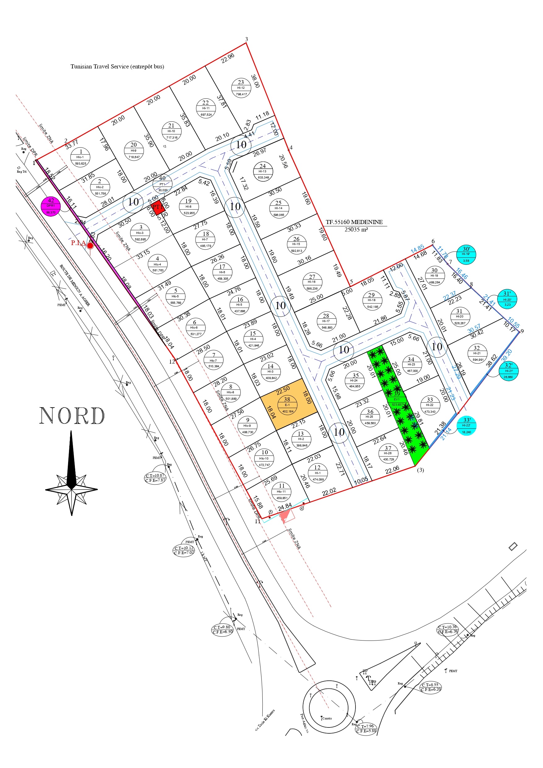 Projet de lotissement immobilier Aghir Djerba Midoun "ELBARAKA"